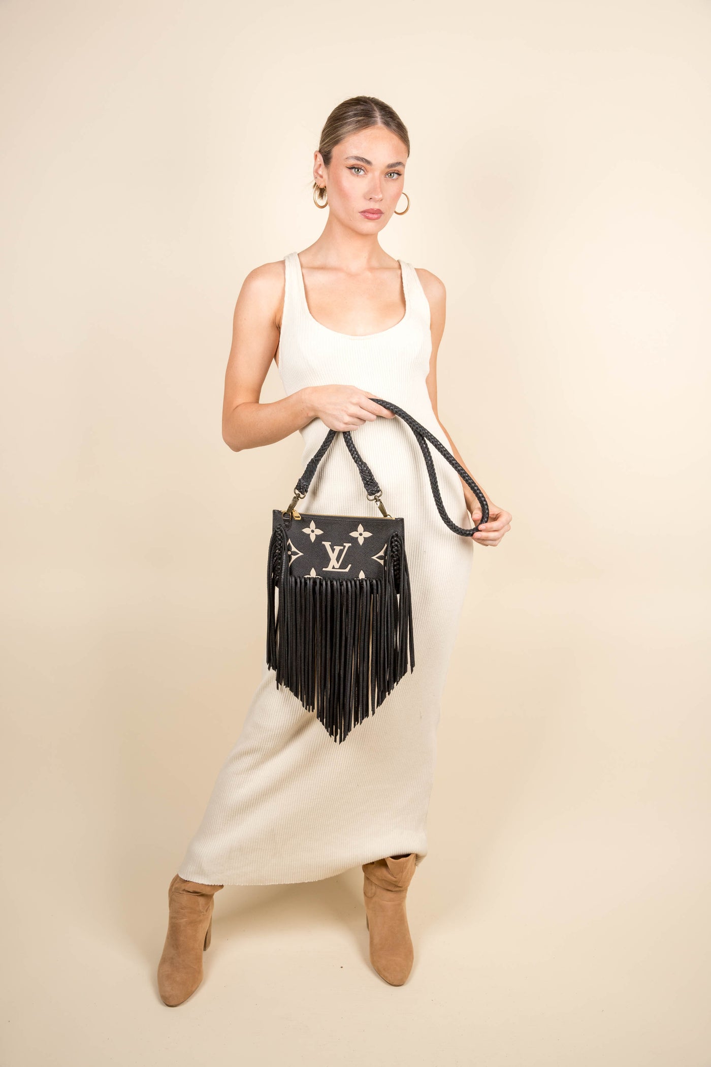 Louis Vuitton Cream and Black Empreinte