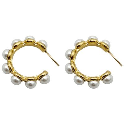 Capri Pearl Hoops