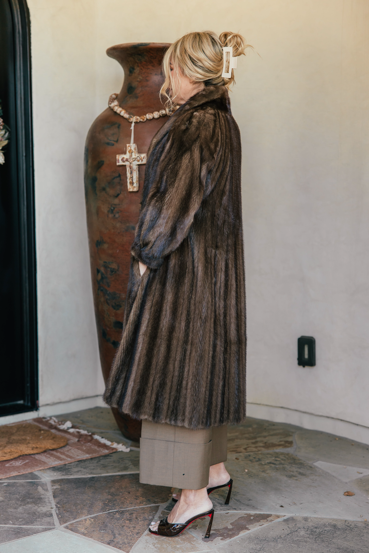Mahogany Mink Coat - 8