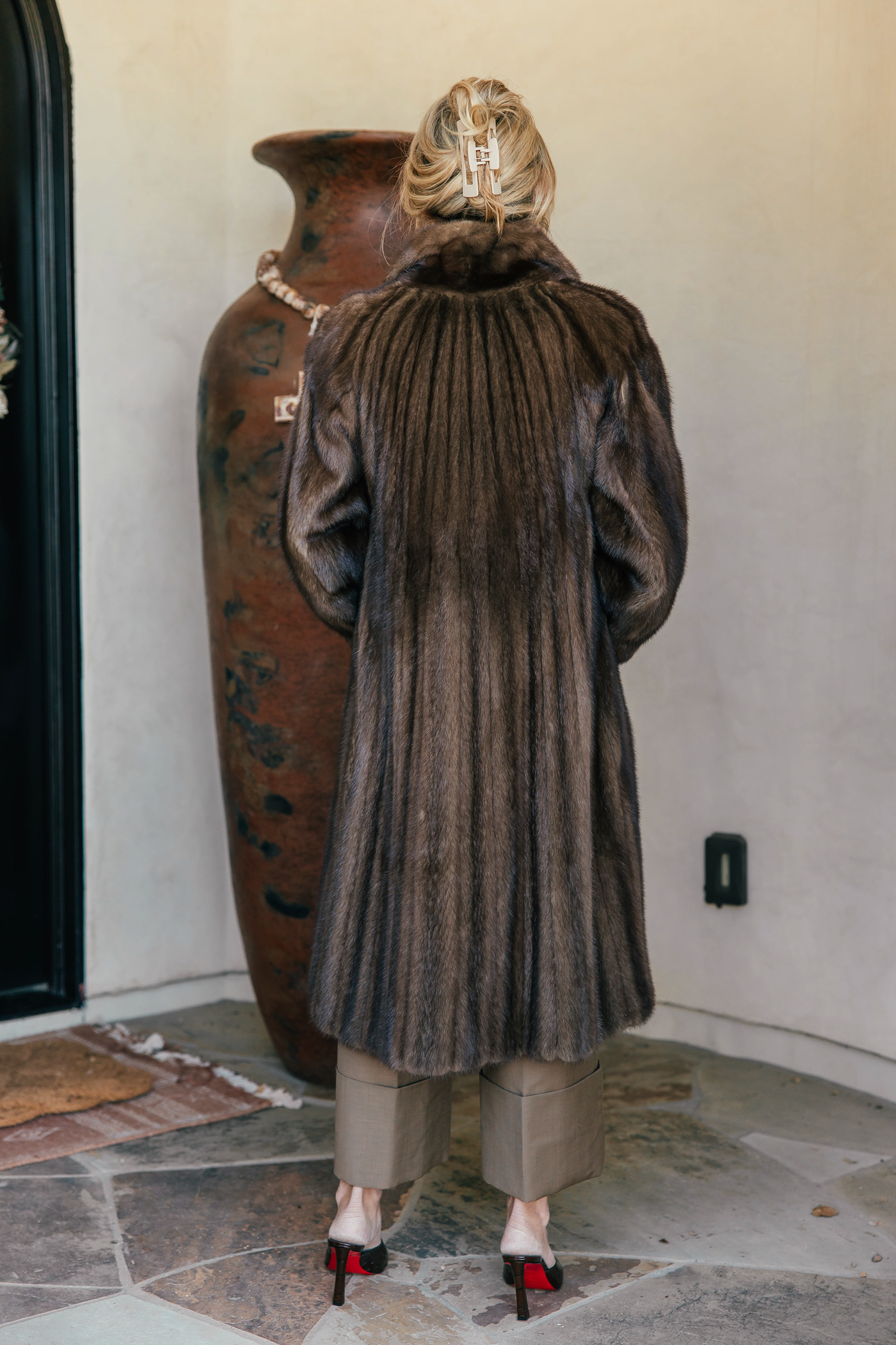 Mahogany Mink Coat - 8
