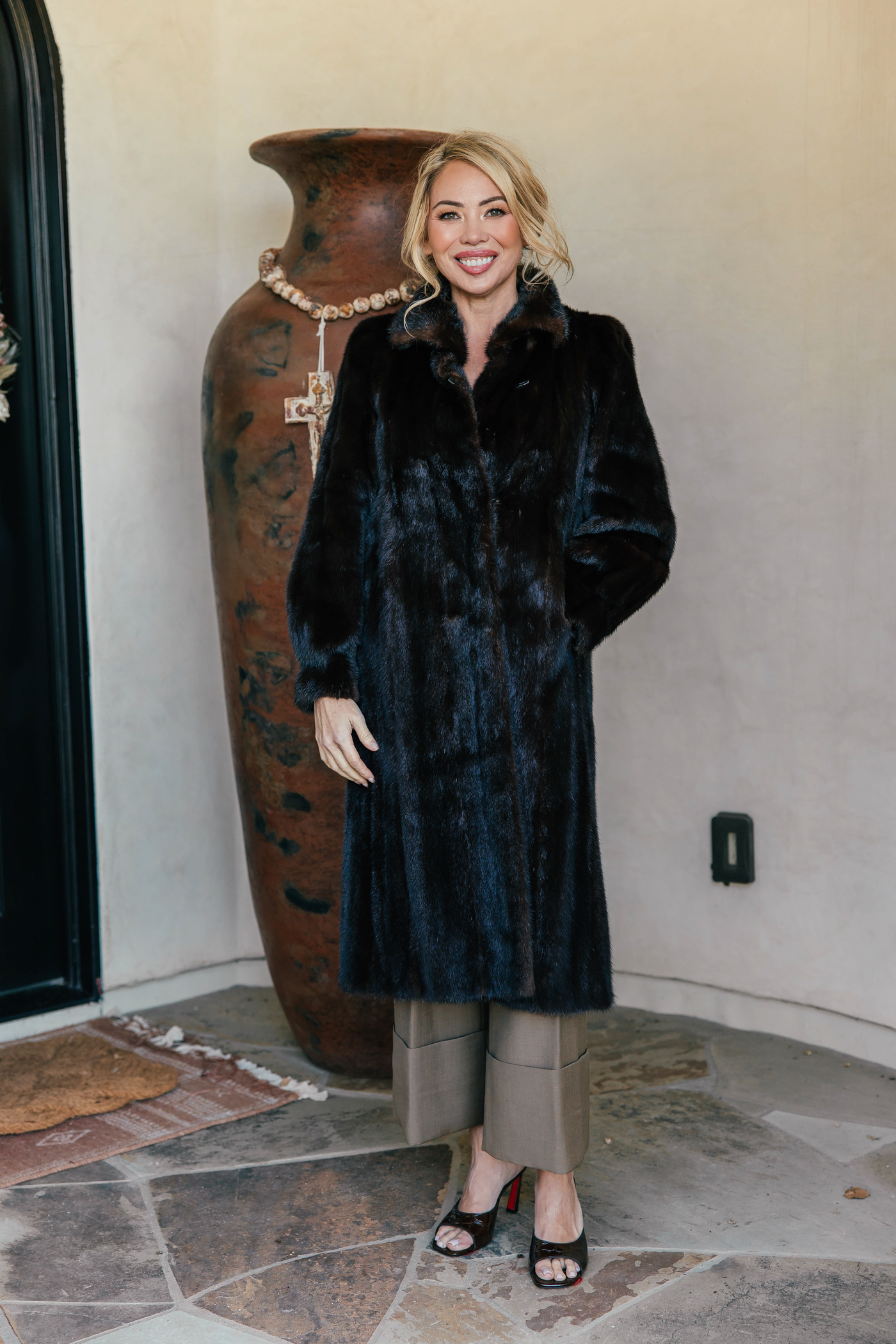 Mahogany Mink Coat - 6