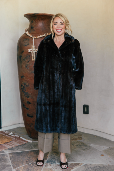 Rosendorf/ Evans Dark Mahogany Mink Coat