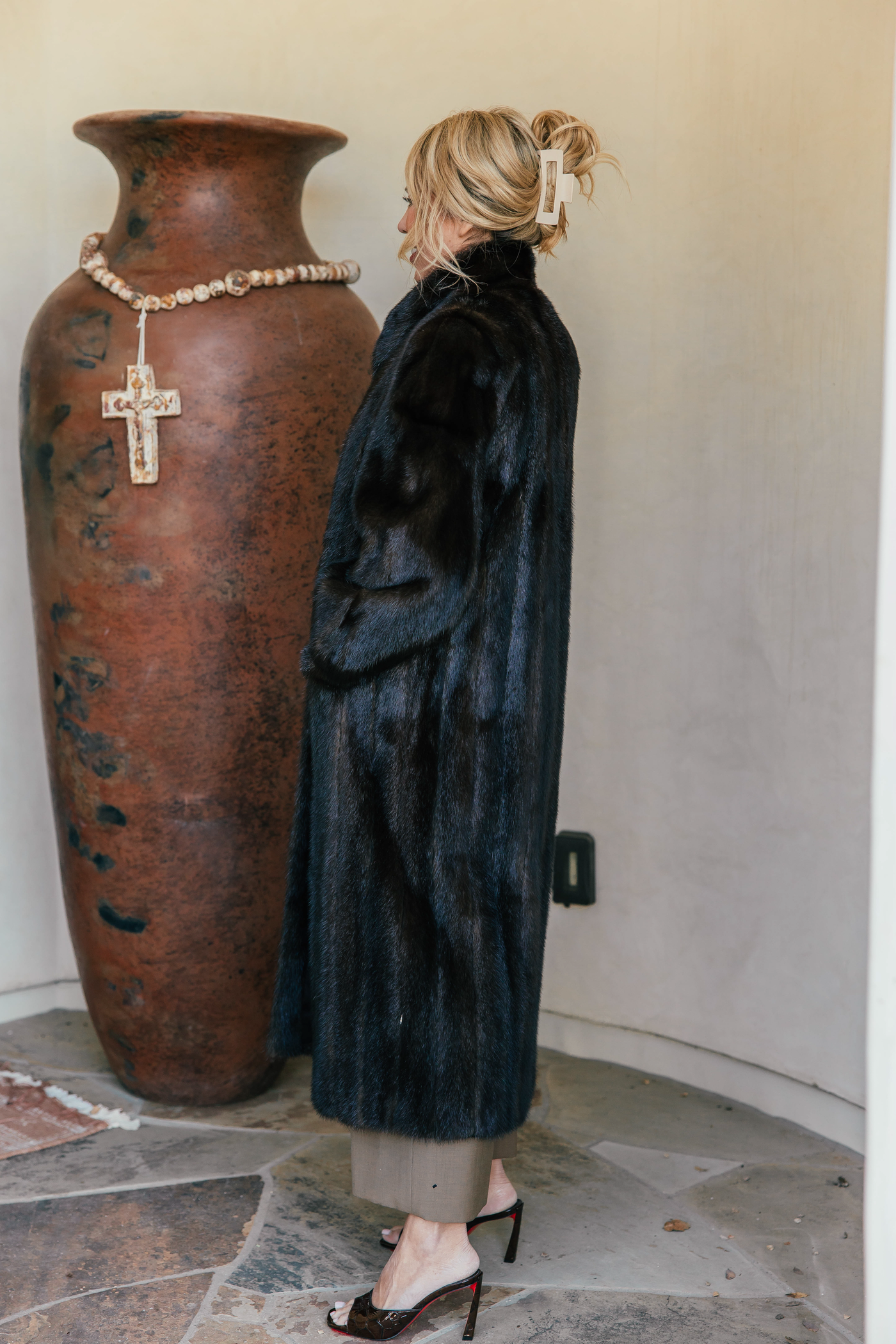 Mahogany Mink Coat - 7