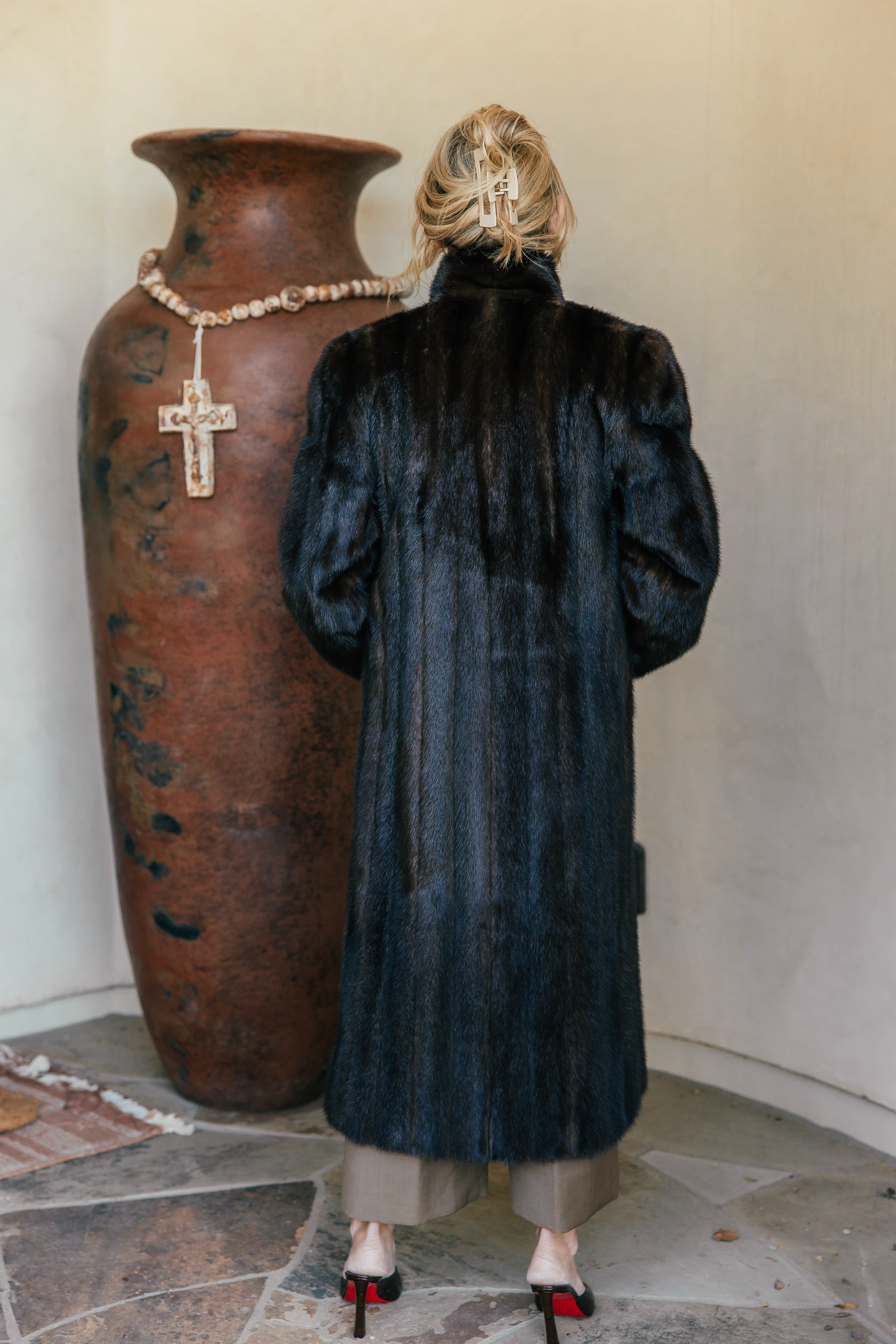 Mahogany Mink Coat - 7