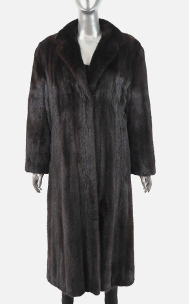 Dark Mahogany Mink Coat - 2