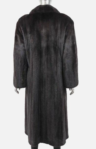 Dark Mahogany Mink Coat - 2