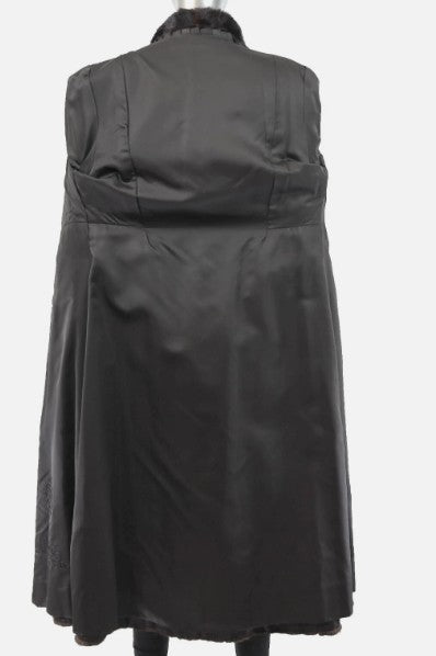 Dark Mahogany Mink Coat - 2
