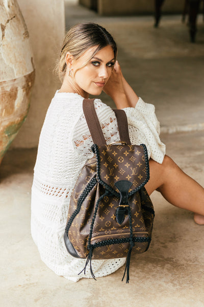? NWT American And Beyond Travel Three Bags In One Boho-Fringed Backpac American and Beyond Travel Boho Bag MI Fringed Backpack/Tote  main image 4