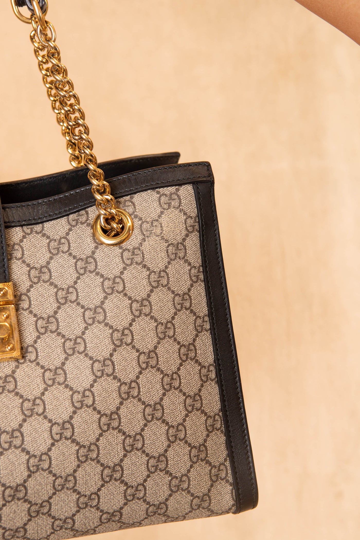 Black Gucci Padlock Shoulder Bag