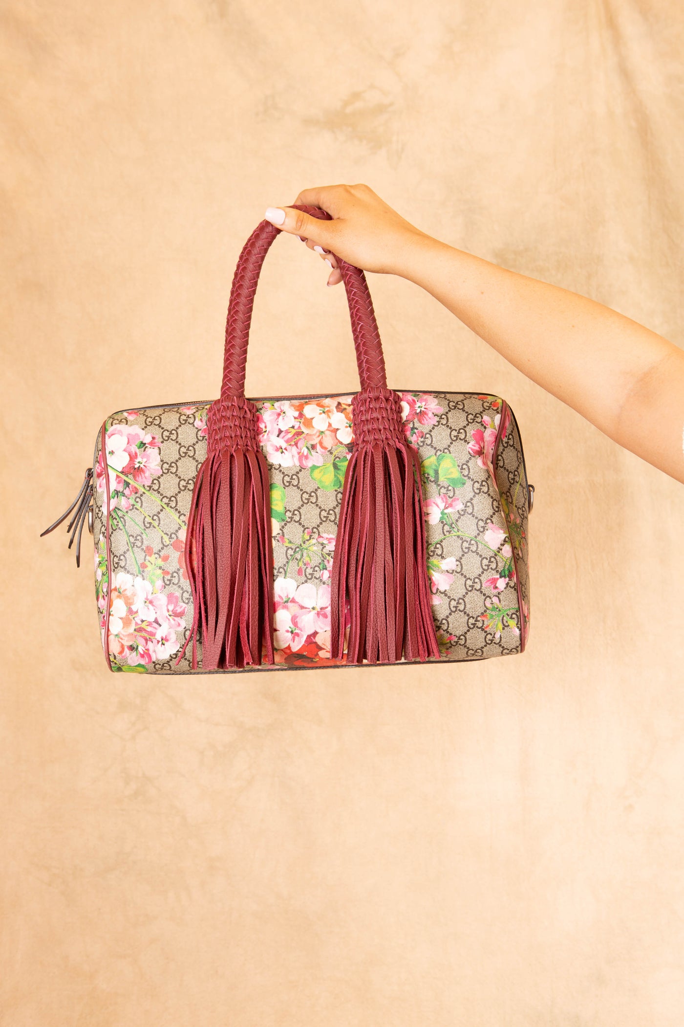 Gucci Floral Boston Shoulder Bag GM