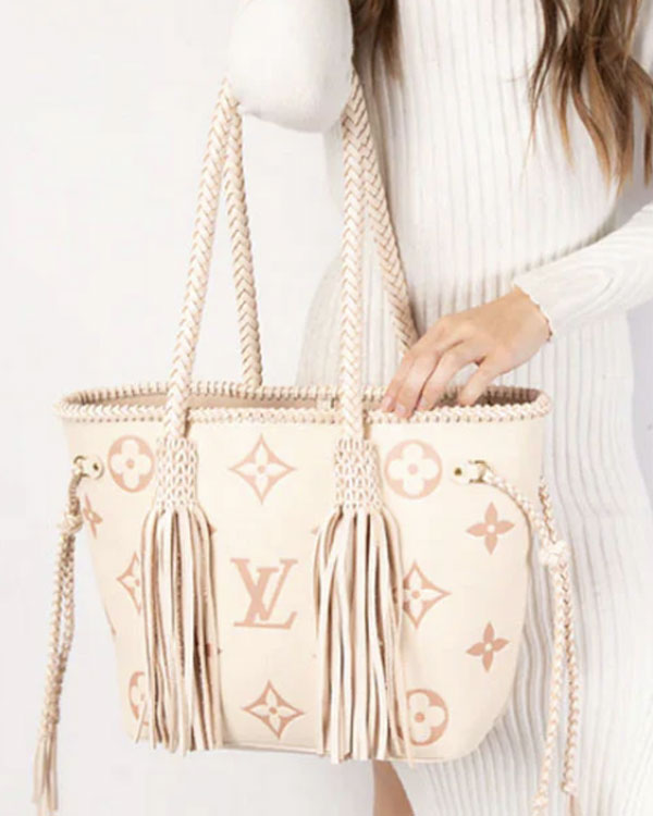 Louis Vuitton, Bags, Louis Vuitton Vintage Boho Bag Fringe Revamp  Crossbody