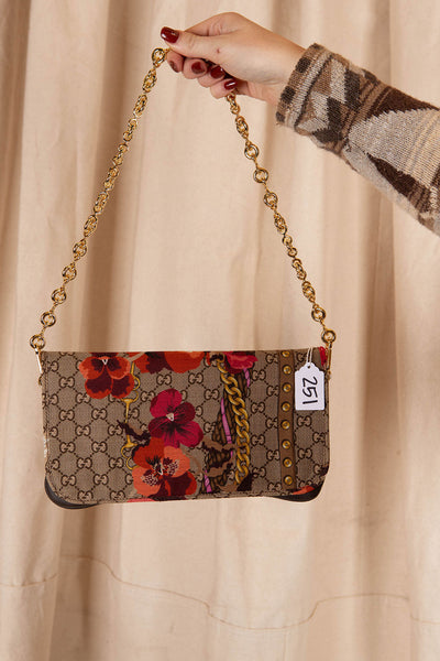 GG Floral Pattern Cruise Clutch