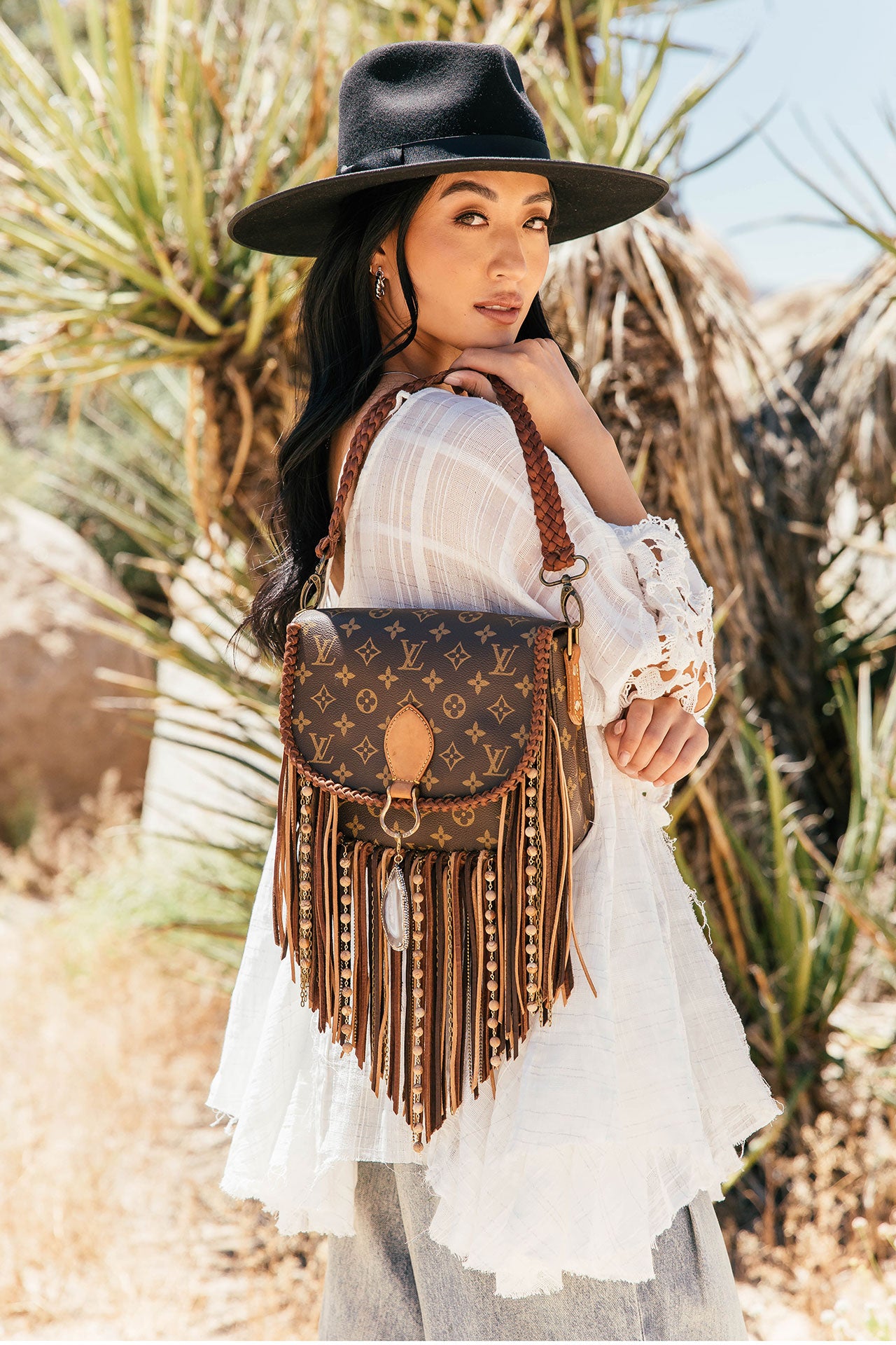 Boho purse with fringe Clearance