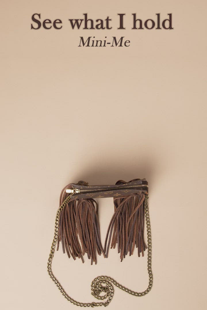 Mini-Me Purse - Kids Wristlet with Brass Crossbody Strap – Vintage Boho Bags