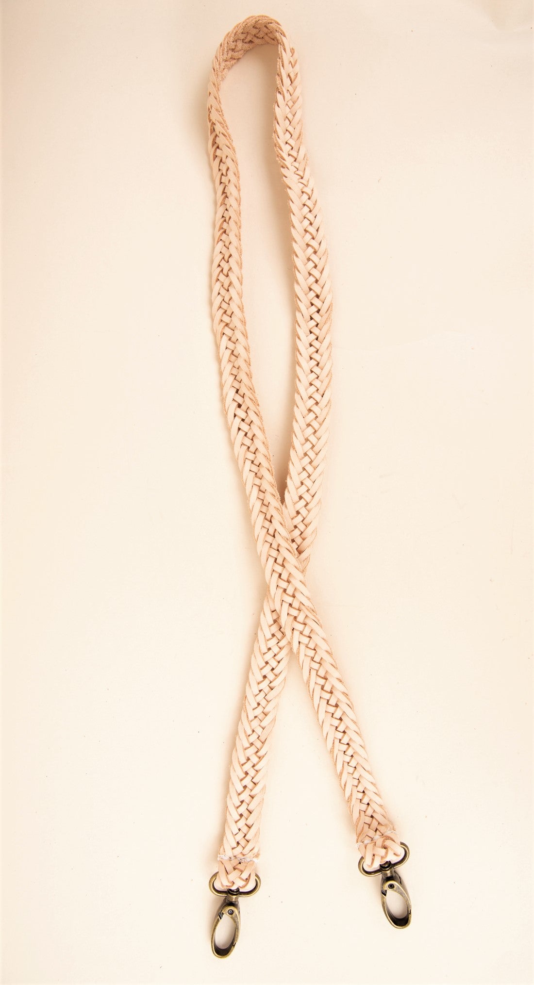 Skinny Flat Braided Strap-Vachetta