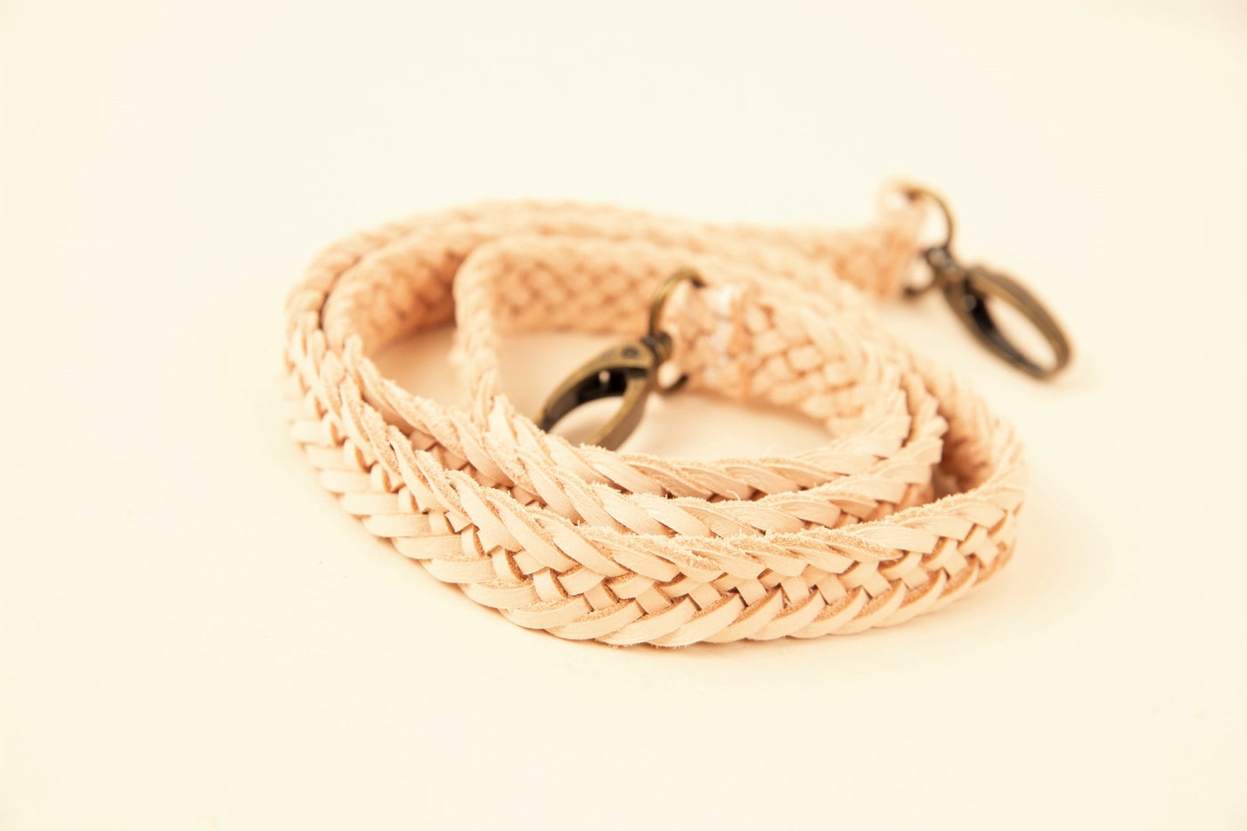 Skinny Flat Braided Strap-Vachetta