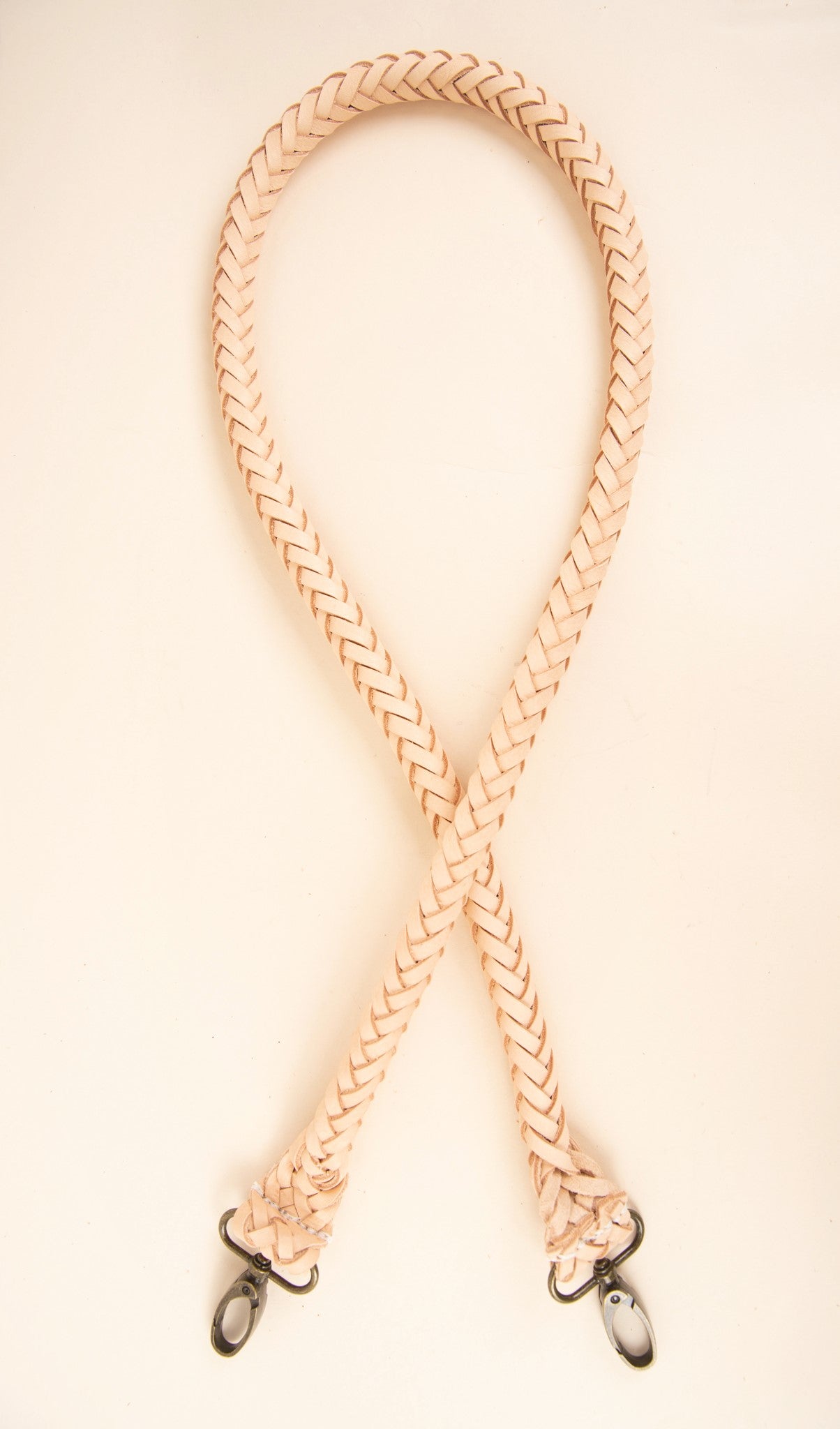 Wide Round Braided Strap-Vachetta