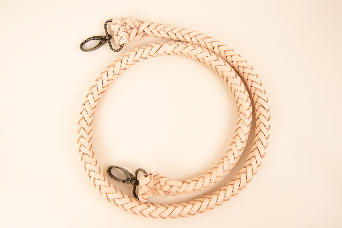 Wide Round Braided Strap-Vachetta