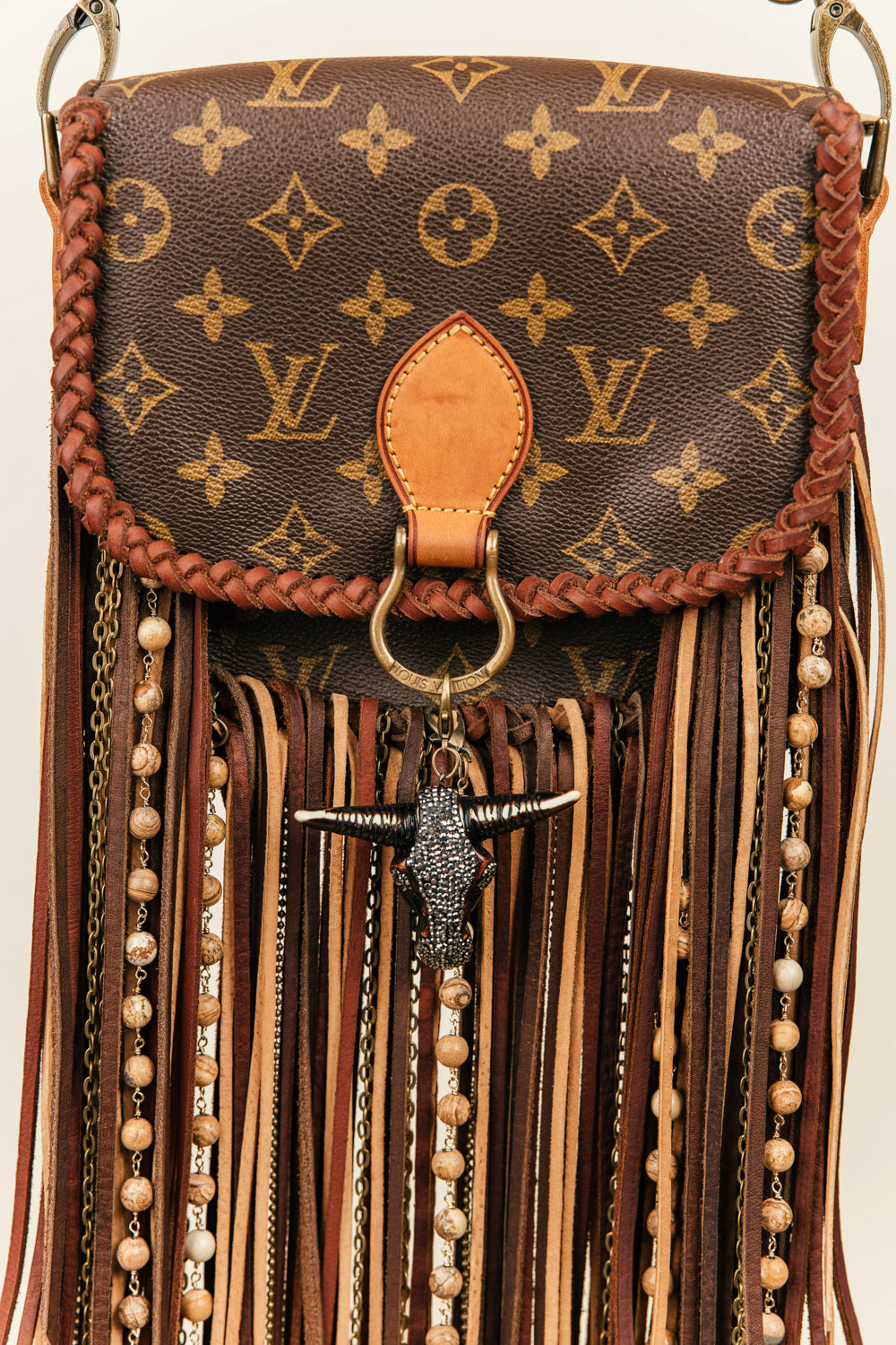 Louis Vuitton Braided Handle With Colorful Leather Charm
