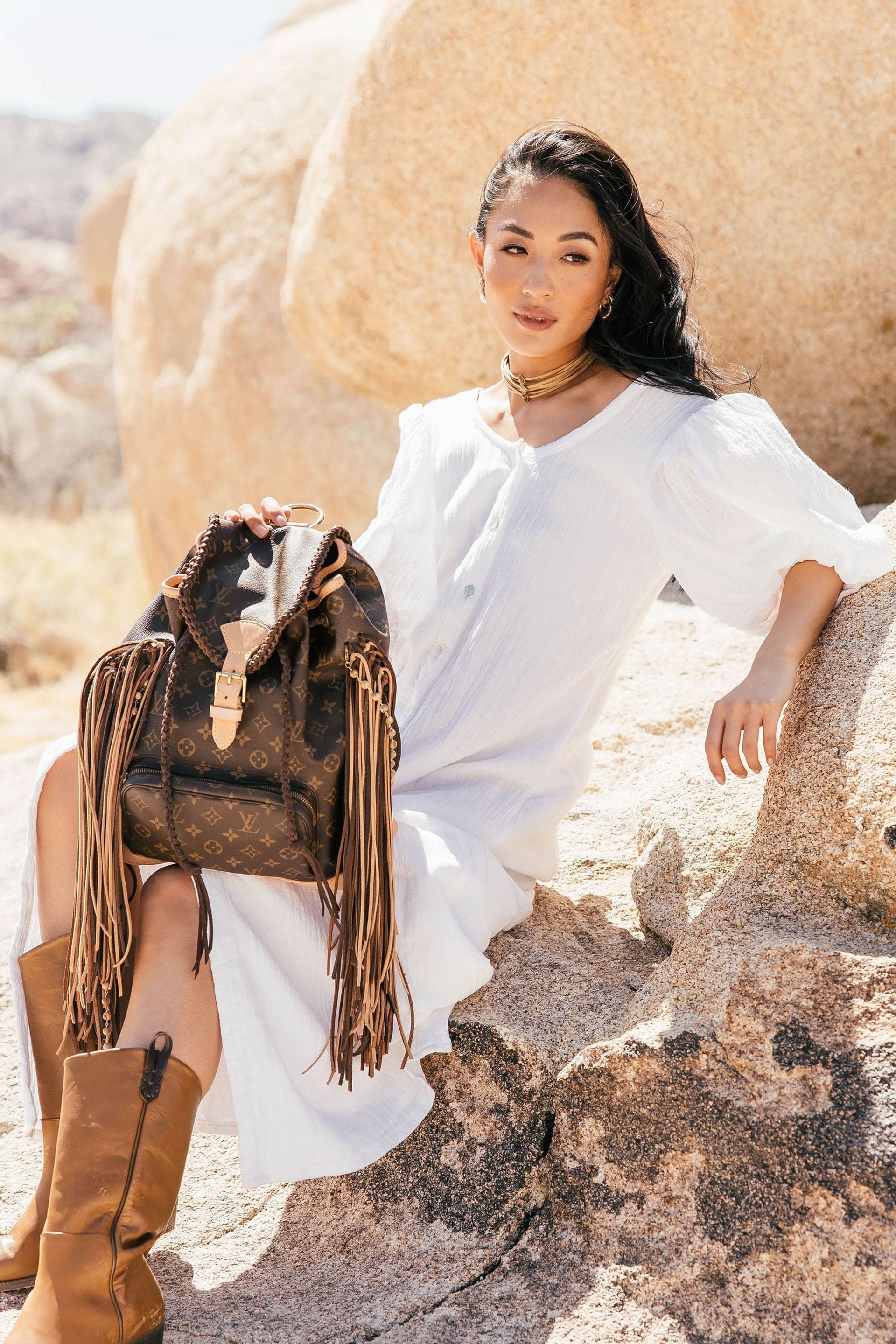 bohemian leather backpacks Backpack