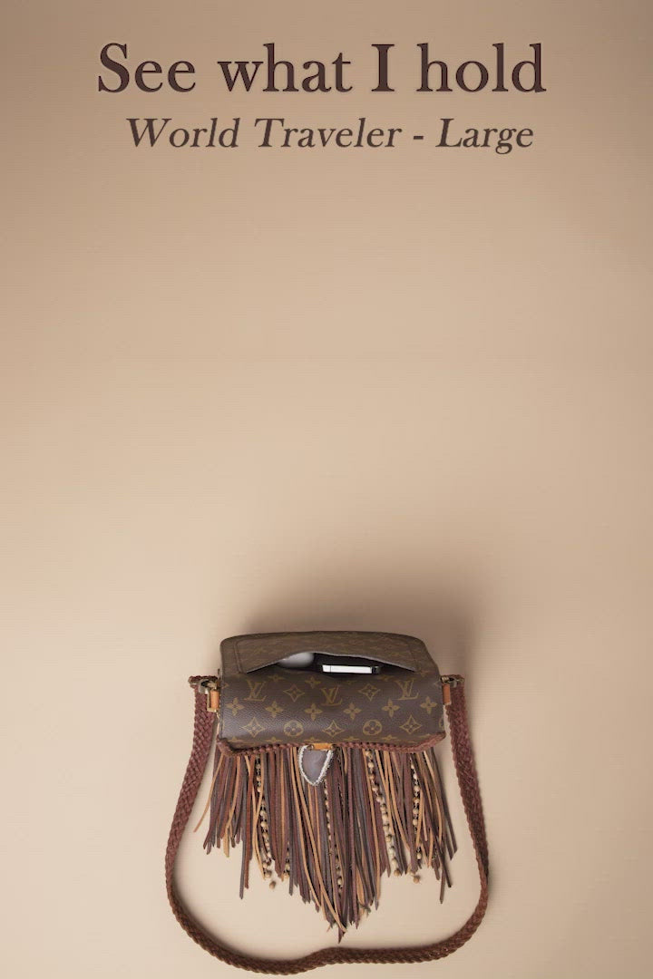 Louis Vuitton, Bags, Vintage Boho World Traveler Lv Fringe Bag